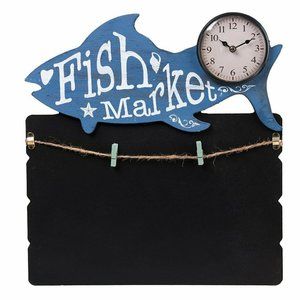 TORCH Decorative Fish Market Wooden Chalkboard